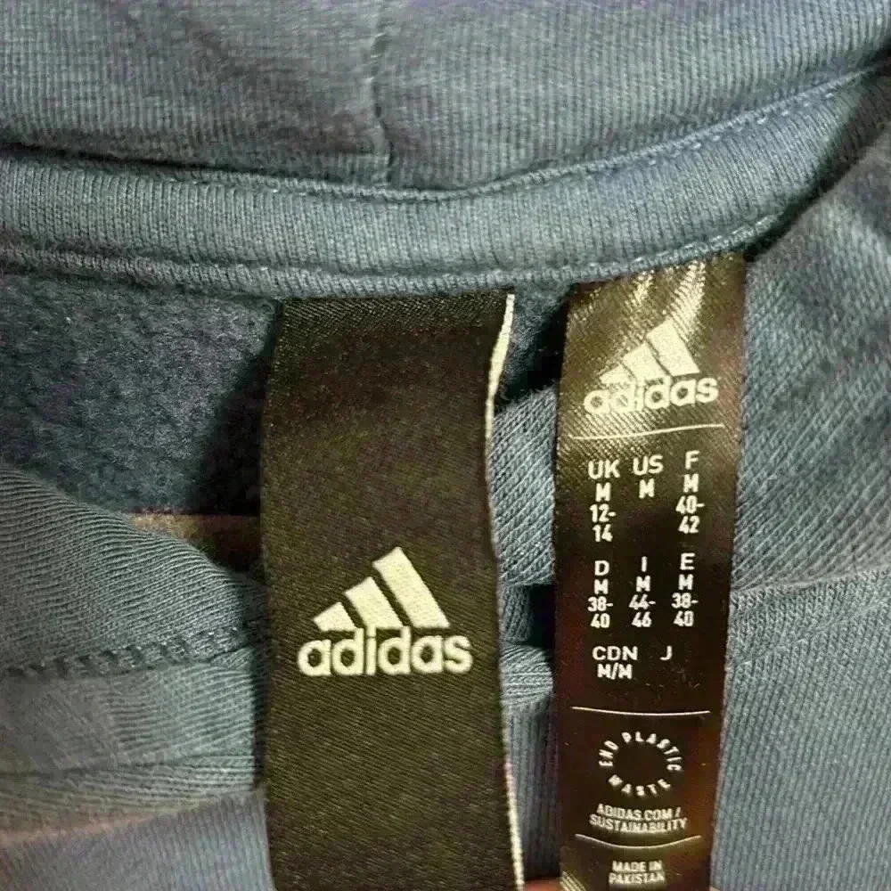 Adidas Hooded Sweatshirt Slate Blue/Gray Size M